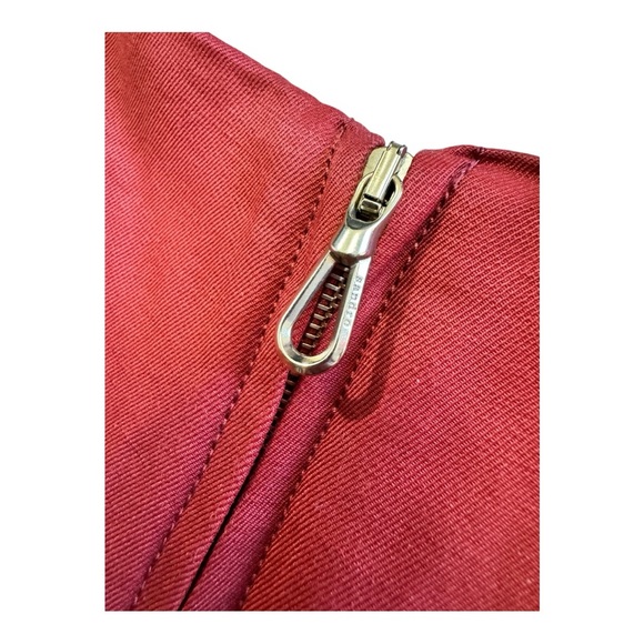 SANDRO | NWOT $290 Zip Front Pleated Trousers in Terracotta, Size FR 42/US 10 - Picture 5 of 11